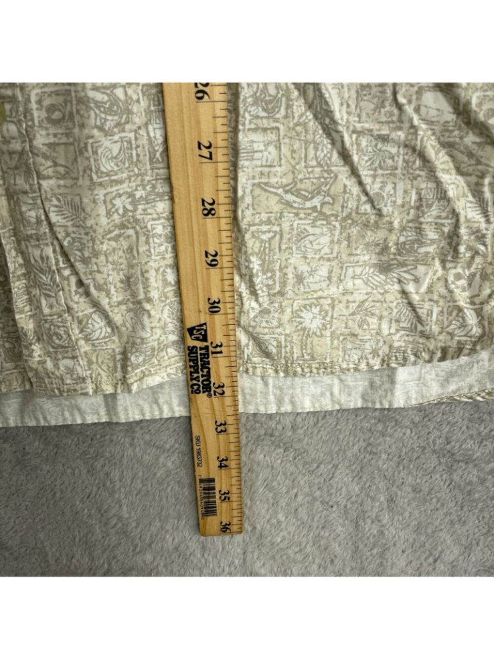 Columbia Men's XL Short Sleeve Button-Up Shirt Beige Graphic Print Cotton B1168 - Picture 3 of 8